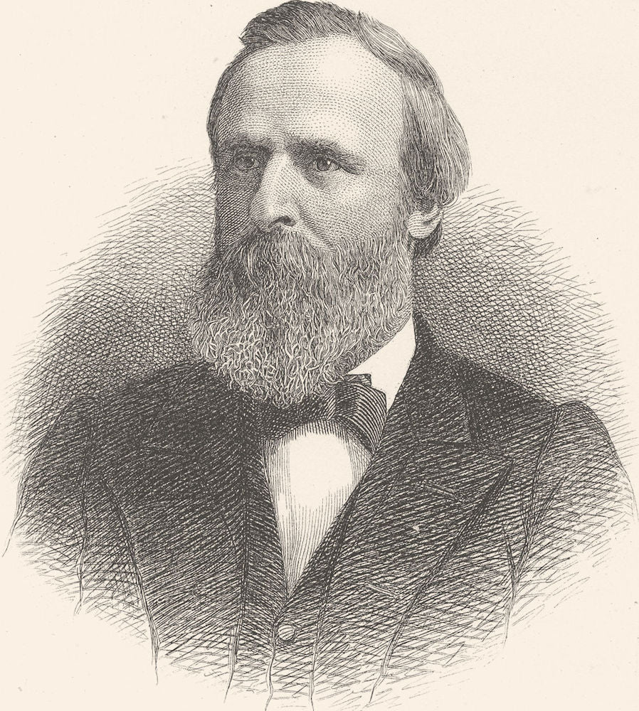POLITICS. Rutherford B Hays c1880 old antique vintage print picture